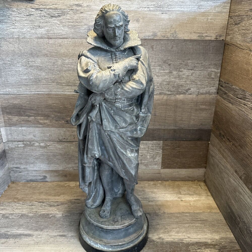 William Shakespeare Statue Metal 20”